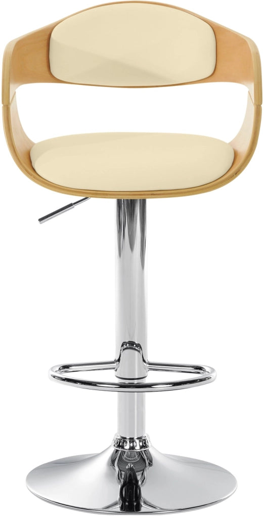 Sgabello Kingston in Similpelle Natura/crema