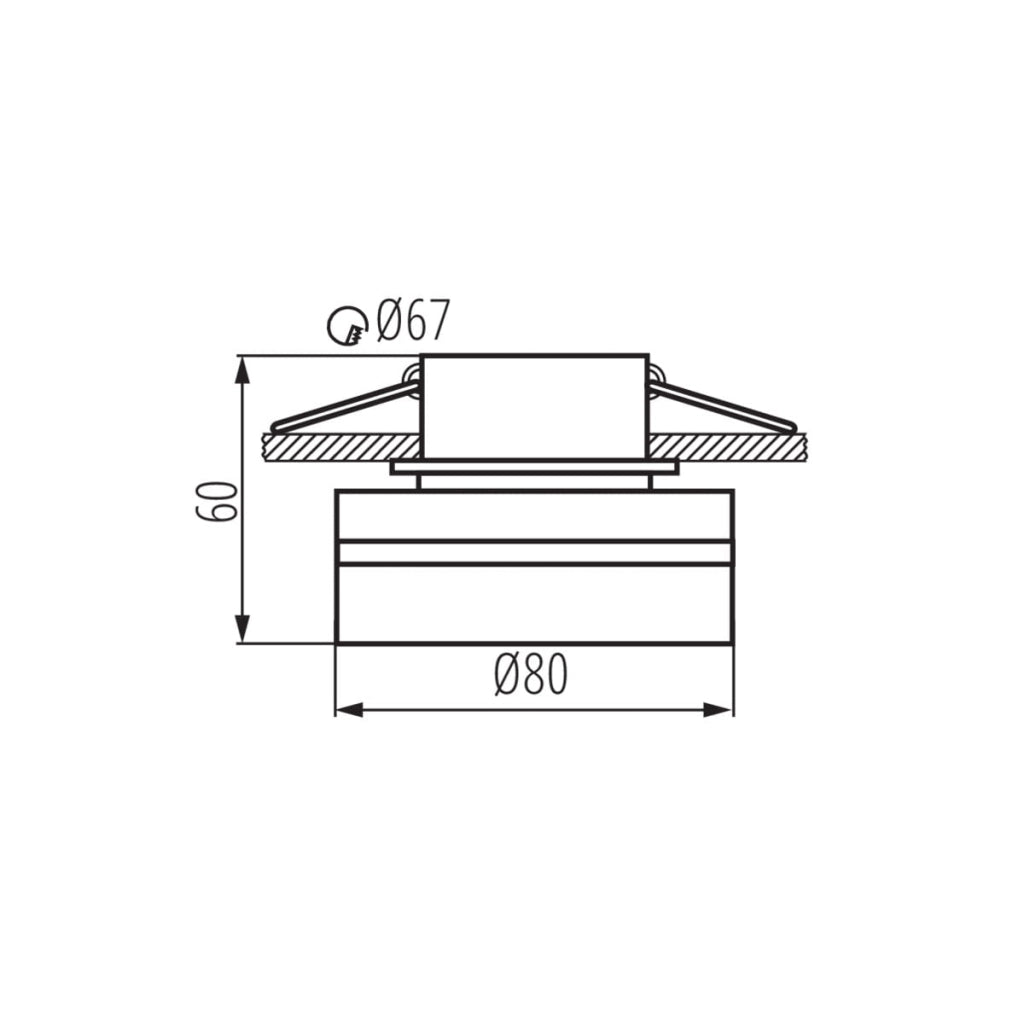 Faretto incasso Kanlux GOVIK bianco oro GX5.3/GU10