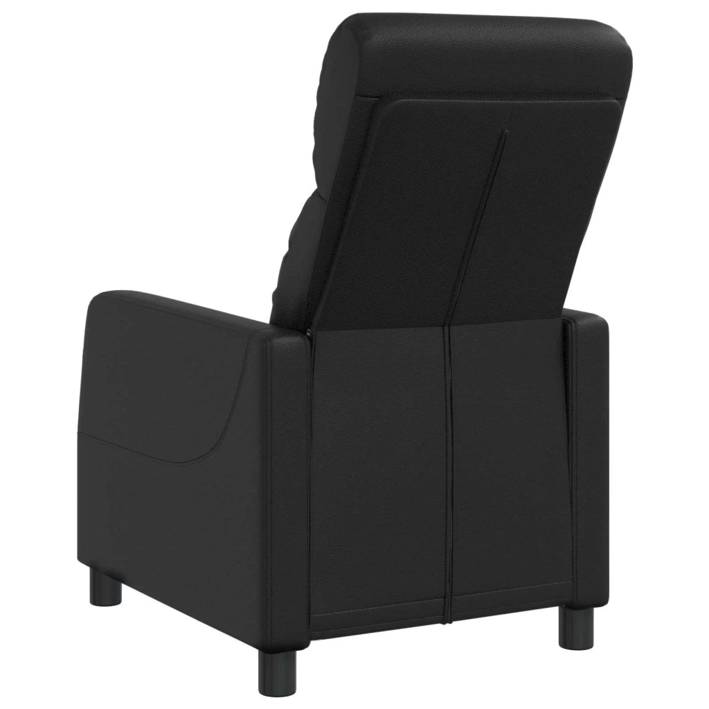 Divano Sedia-Poltrona reclinabile Nero Similpelle 274701