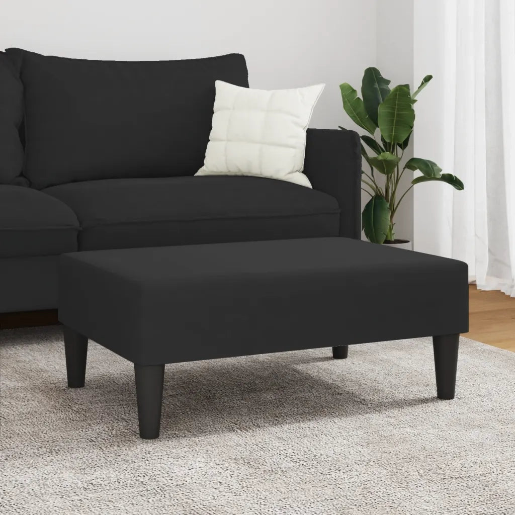 Poggiapiedi Nero 77x55x31 cm in Velluto 379560