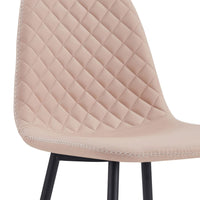 Set 4 Sedie 43x42x86 cm in Similpelle Bella Sabbia