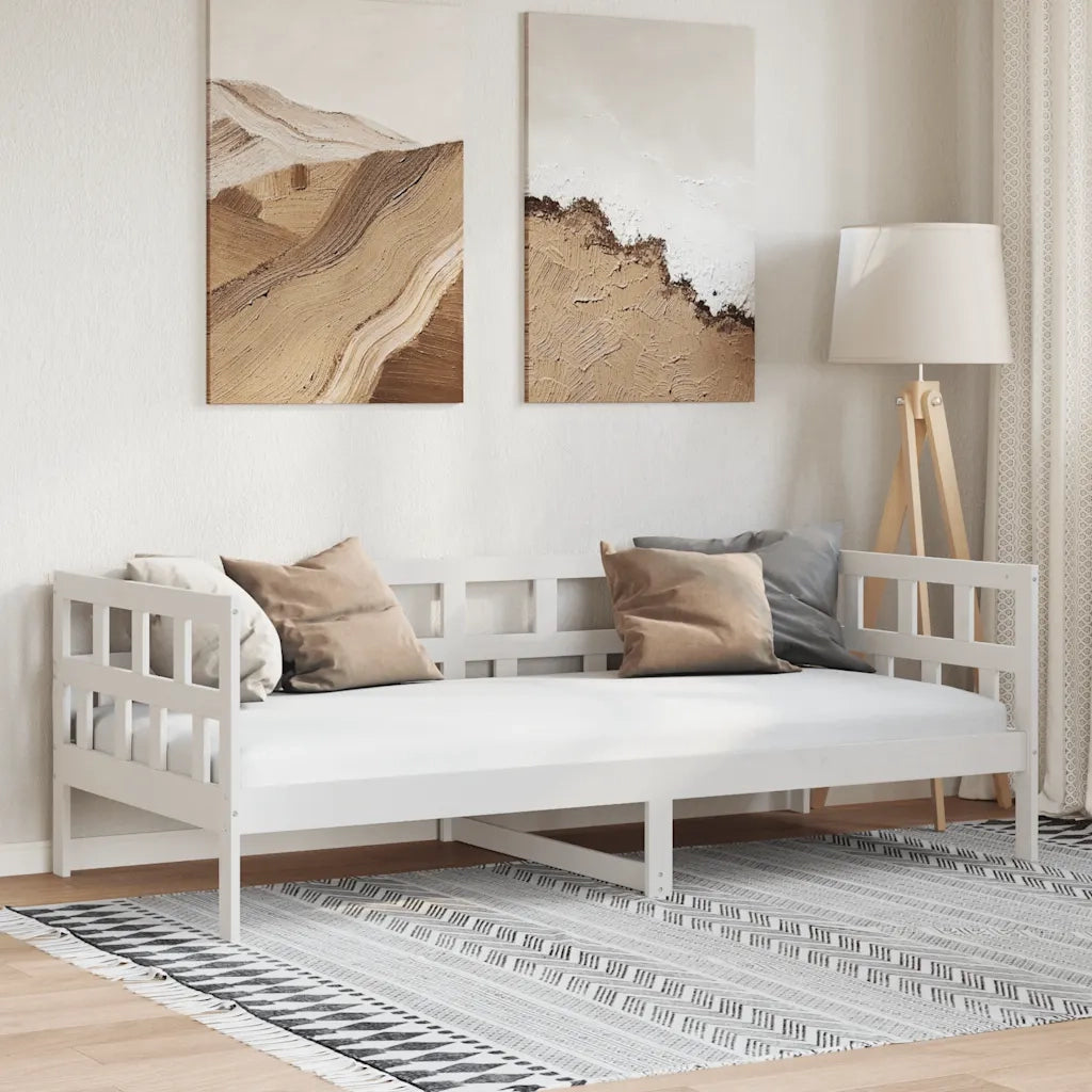 Dormeuse Bianca in Legno Massello di Pino 90x200 cm 820208