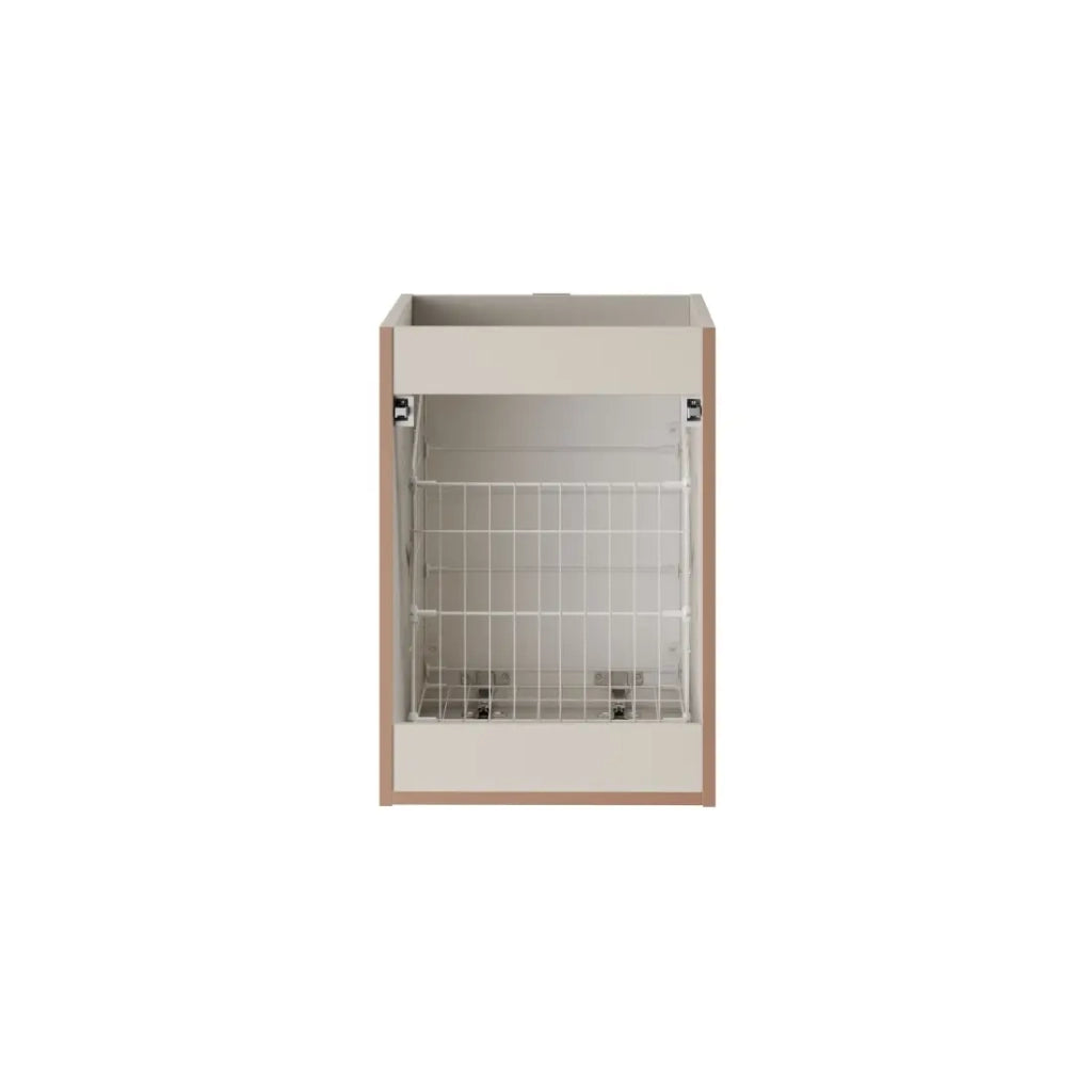 Mobile sotto lavabo BRAZZA – 1 porta con cesto per la biancheria – Colore marrone congo – 40 cm – Da posare