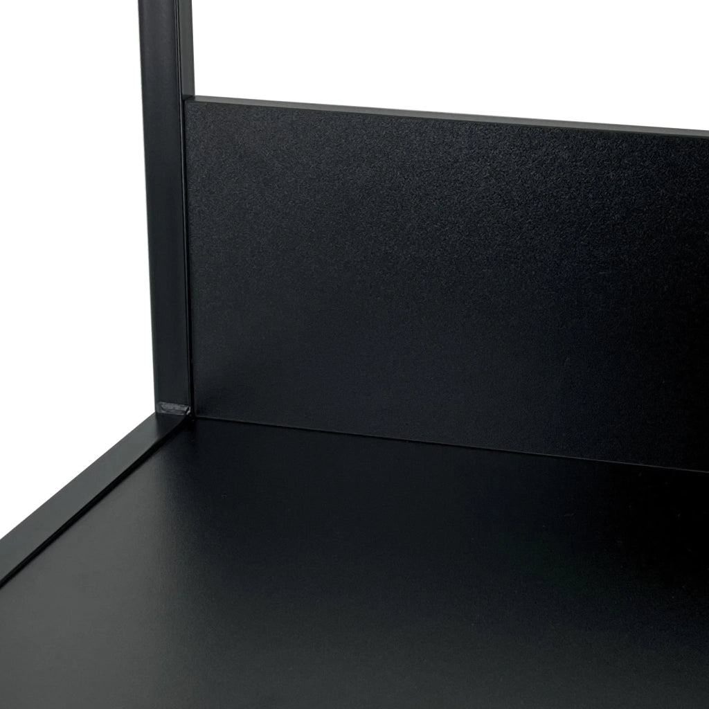 Scaffale stilo loft con ripiani in legno 80 cm Nera 80 cm 80x32x192 cm