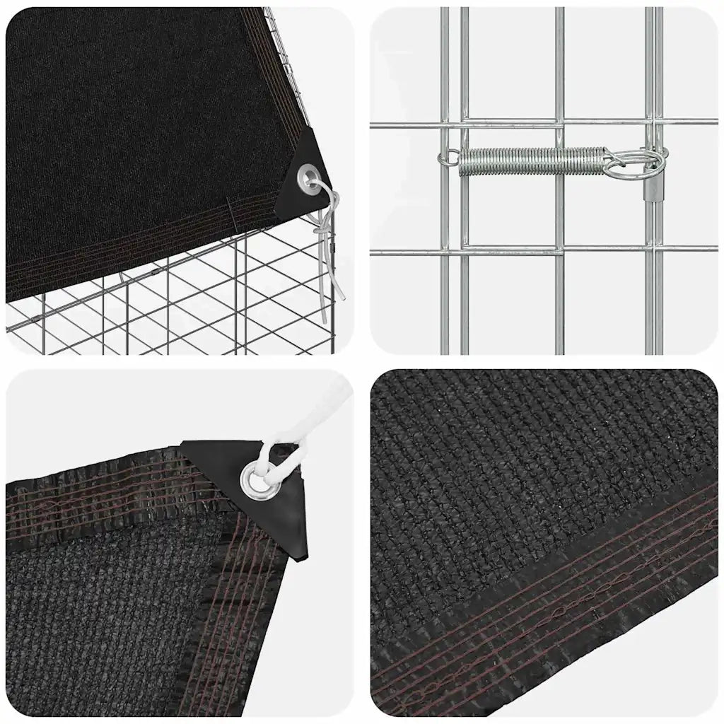 Gabbia per Conigli Argento 200 x 100 x 210 cm Acciaio zincato