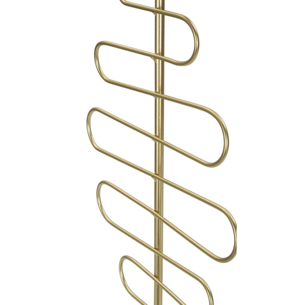 Set 2 portacandele Alid in ferro dorato CM 25x16x51 e 20x16x43