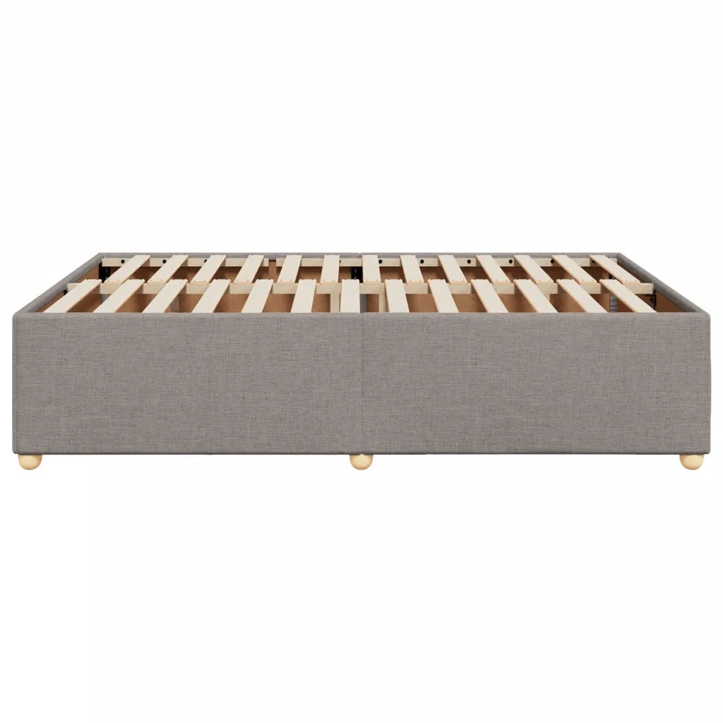 vidaXL Giroletto senza Materasso Tortora 140x190 cm in Tessuto
