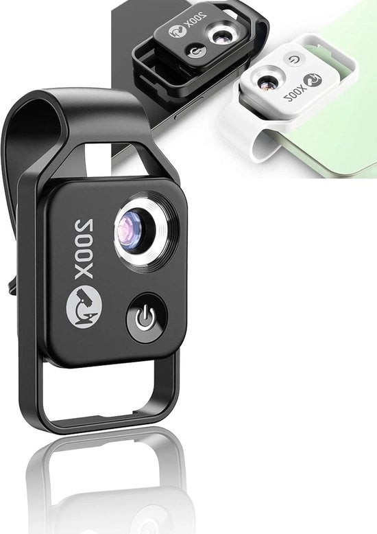Microscoop Zoomabile con Lente CPL e LED per Telefoni con Clip Universale - Alta Qualità