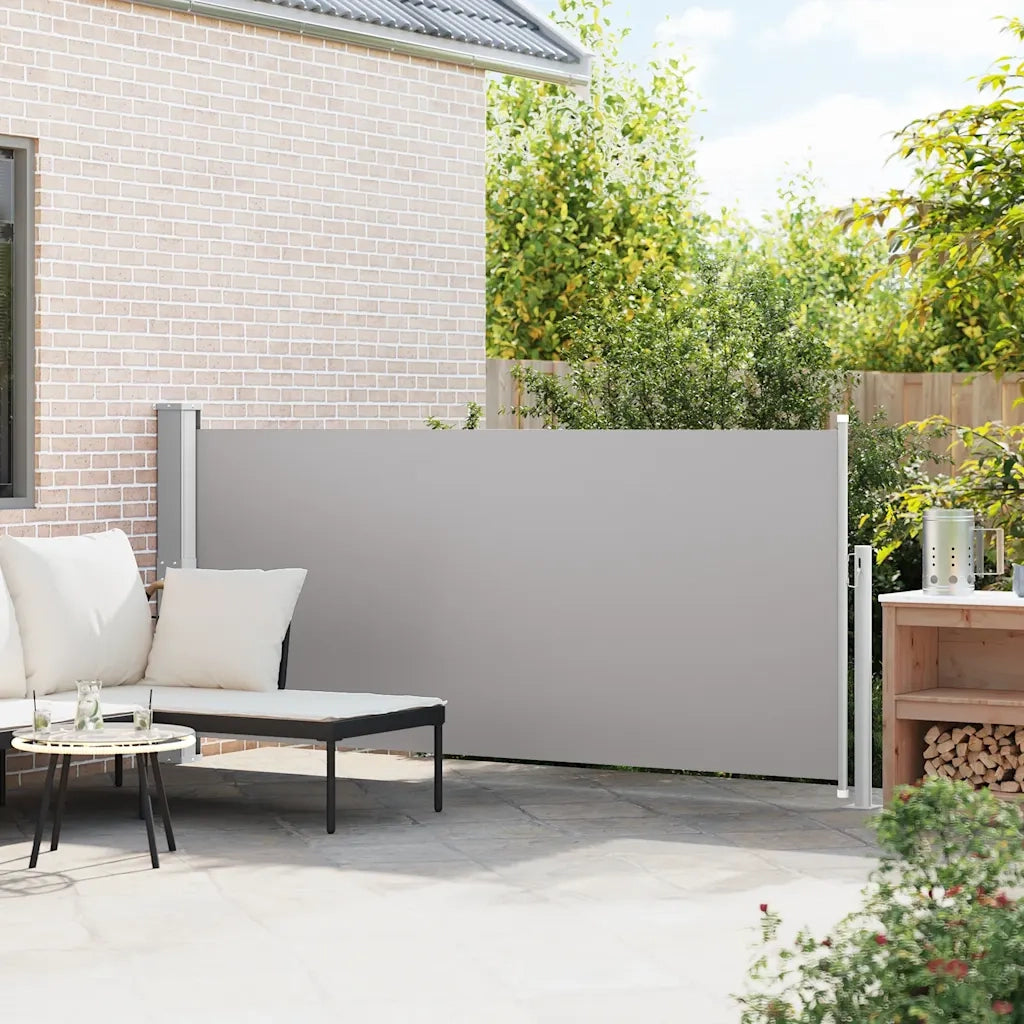 Tenda da Sole Laterale Retrattile 140 x 314 cm Grigia 45357