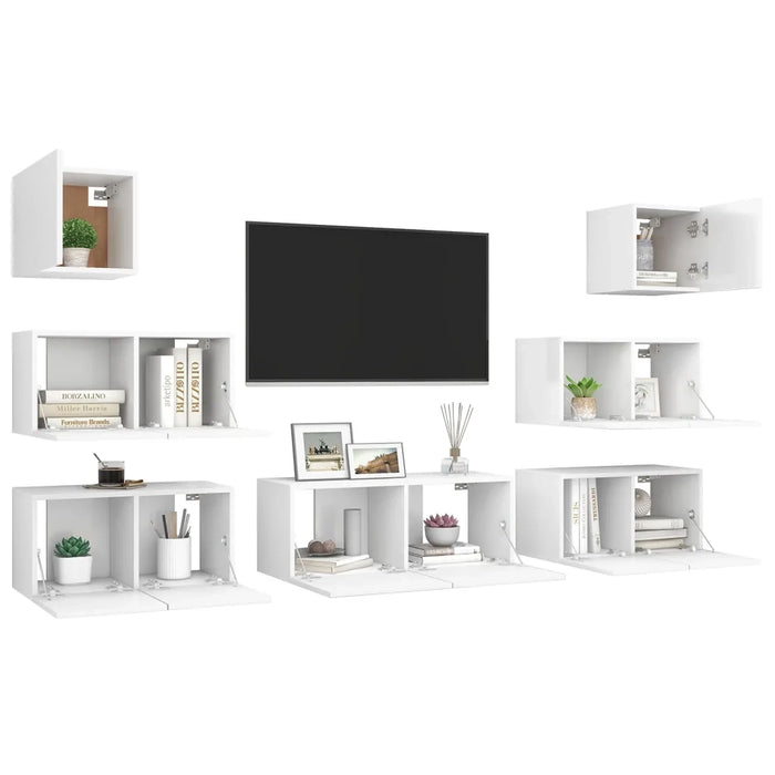 Set Mobile TV 7 pz Bianco in Truciolato cod mxl 14686