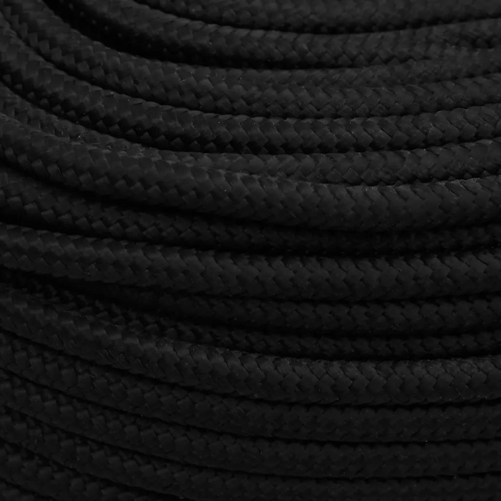 Corda da Lavoro Nera 8 mm 500 m in Poliestere 152821