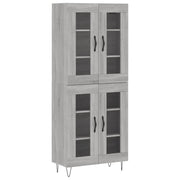 Credenza | Madia | Buffet da pranzo | Armadio da pranzo Grigio Sonoma 69,5x34x180 cm in Legno Multistrato