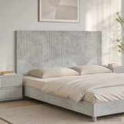 Testiera da Muro HOORN Grigio Cemento Legno ingegnerizzato 897408