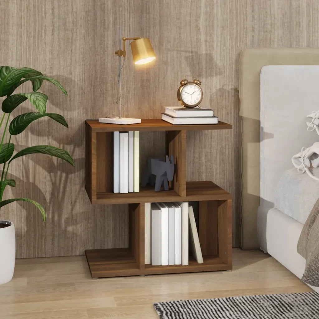 Comodino | Armadio da Notte | Mobiletto da notte Rovere Marrone 50x30x51,5 cm in Legno Multistrato