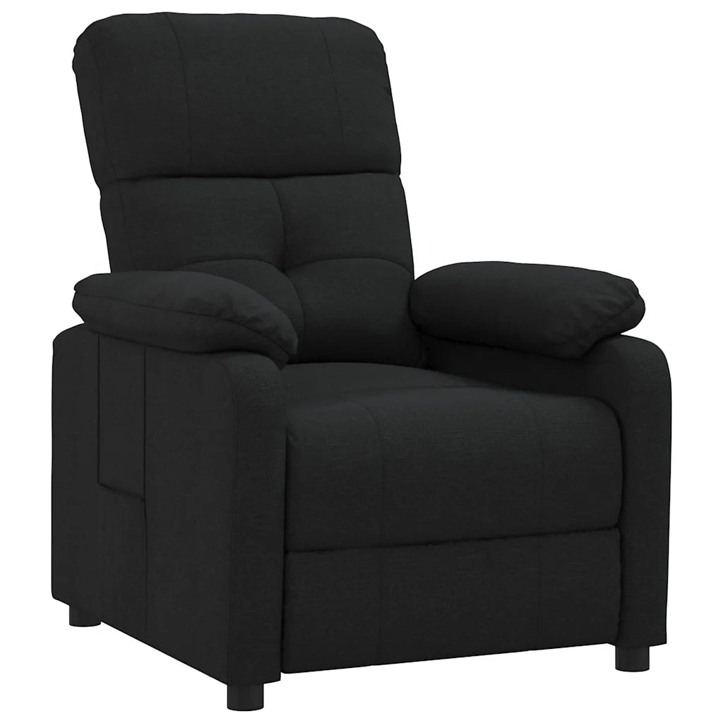 Divano Sedia-Poltrona Reclinabile in Tessuto Nero 943025