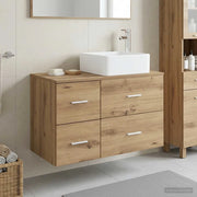 Set di mobili per il bagno 2 pz Rovere Artigianale 3403983