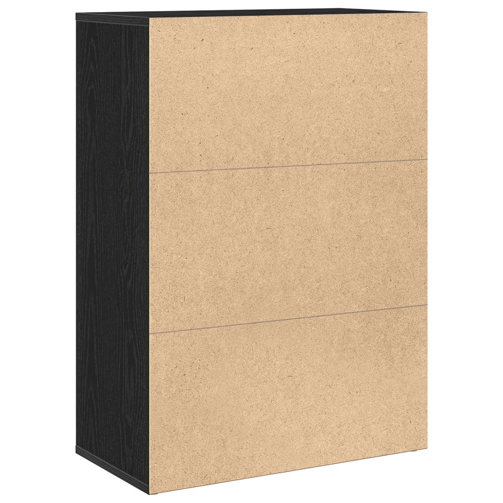 Sideboard Rovere Nero 60x31x84 cm Legno Ingegnerizzato