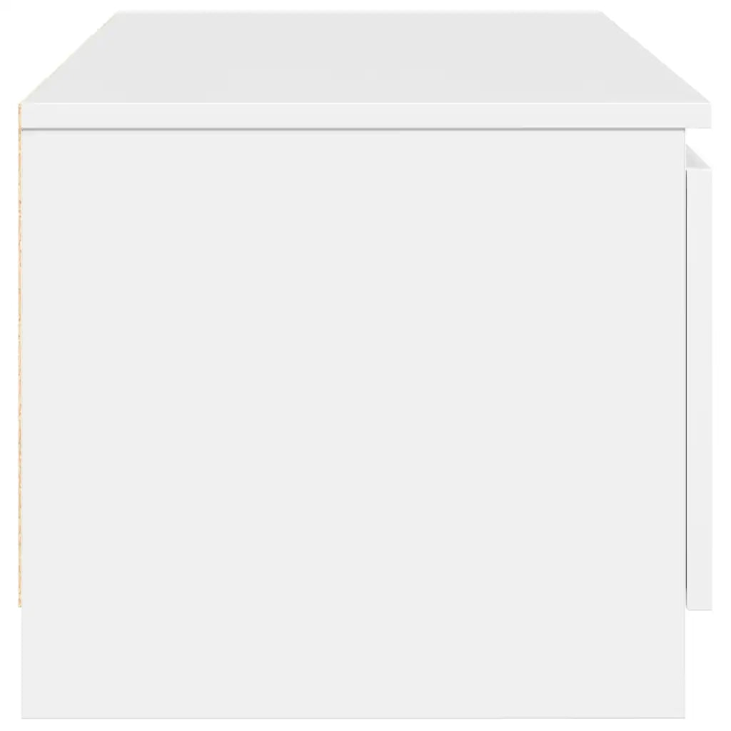 Mobile Porta TV Bianco Lucido 140x40x35,5 cm Legno Multistrato 800654
