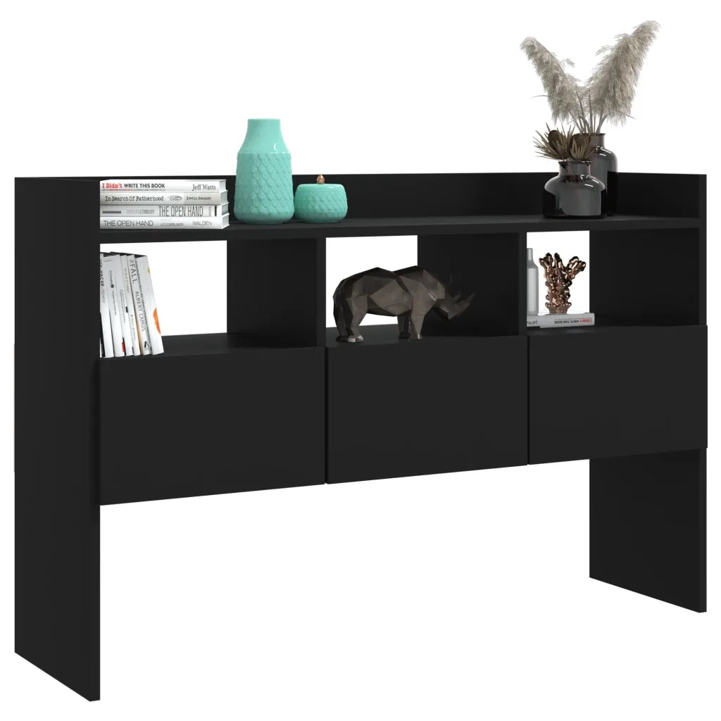 Credenza Nera 105x30x70 cm in Legno Multistrato 808378