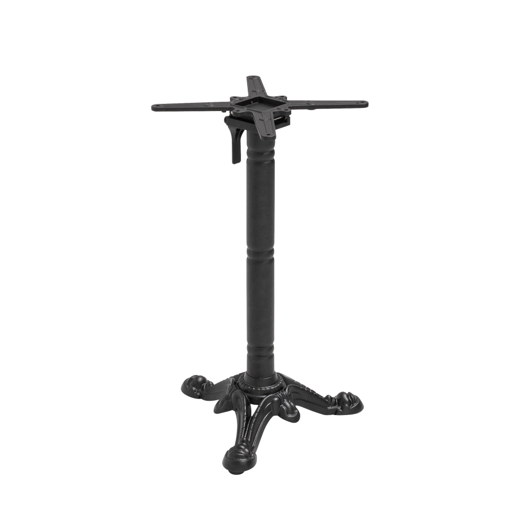 Oviala - Tavolo da pranzo 60 cm inclinabile marmo nero/argento e piede nero
