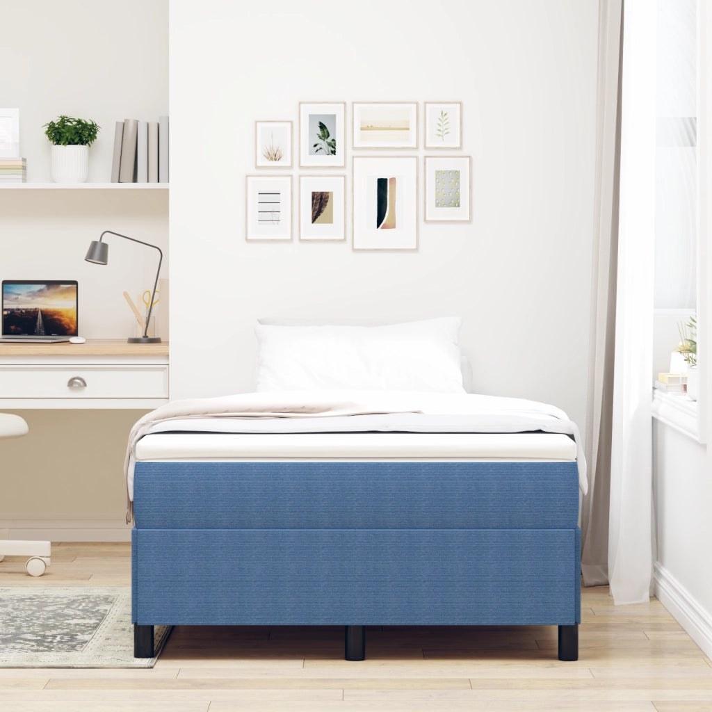 Struttura Letto Blu 120x190 cm in Tessuto Vellutato