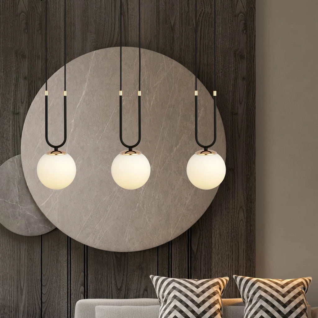 Emibig Glam 3 lampadario 3xE14 nero opale oro dimmer