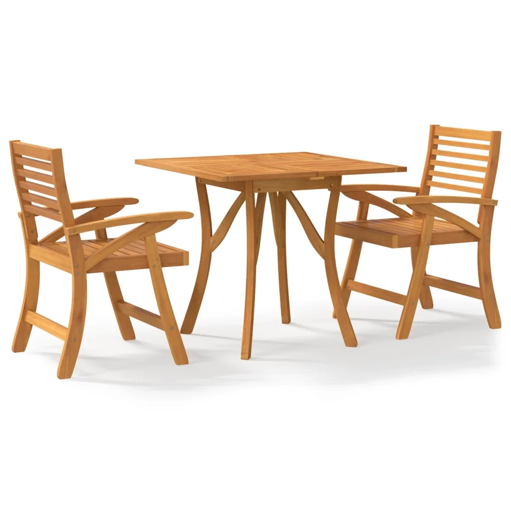 Set da Pranzo per Giardino 3 pz in Legno Massello di Acacia 3156857