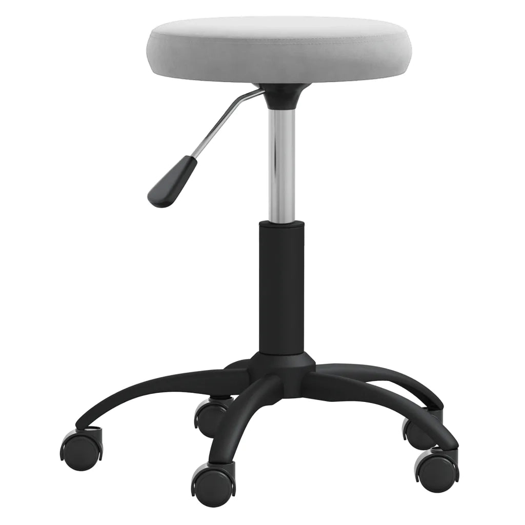 Sedia da Ufficio Girevole Grigio Chiaro in Velluto 333174