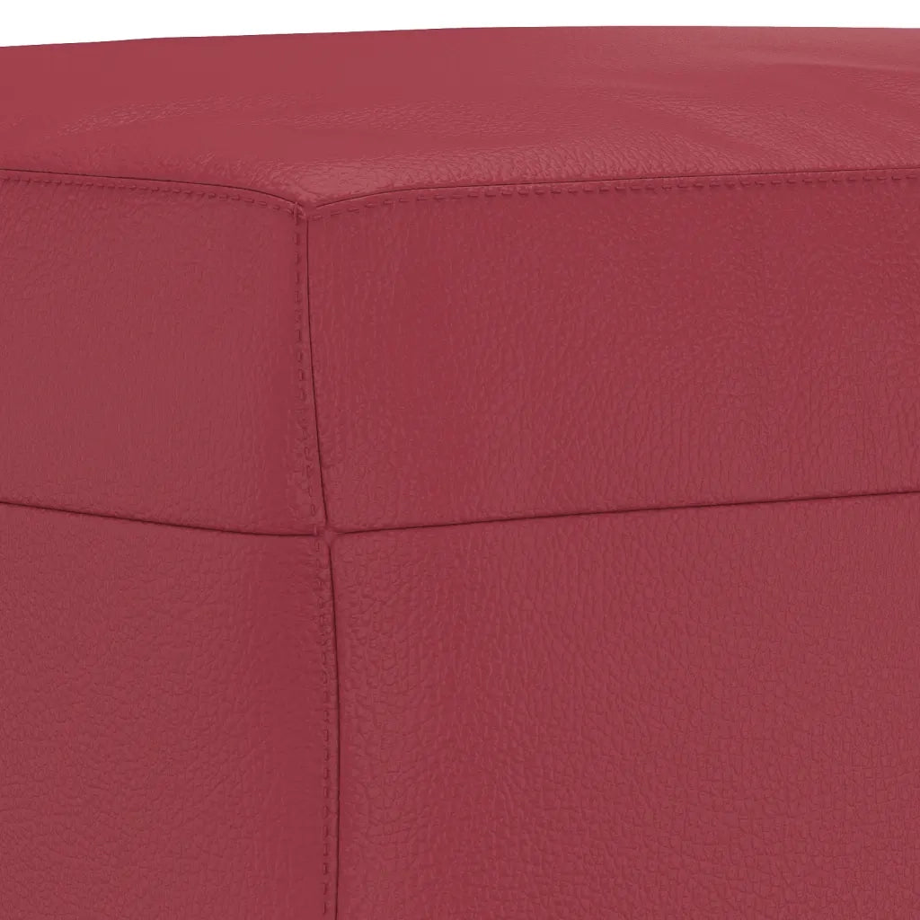 Set di Divani 3 pz con Cuscini Rosso Vino in Similpelle 3202168