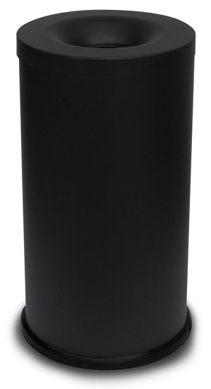 Pattumiera Gettacarte Ø38xh75 cm Autoestinguente In Acciaio Verniciato Nero
