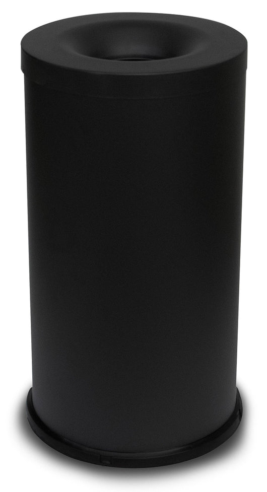 Pattumiera Gettacarte Ø38xh75 cm Autoestinguente In Acciaio Verniciato Nero