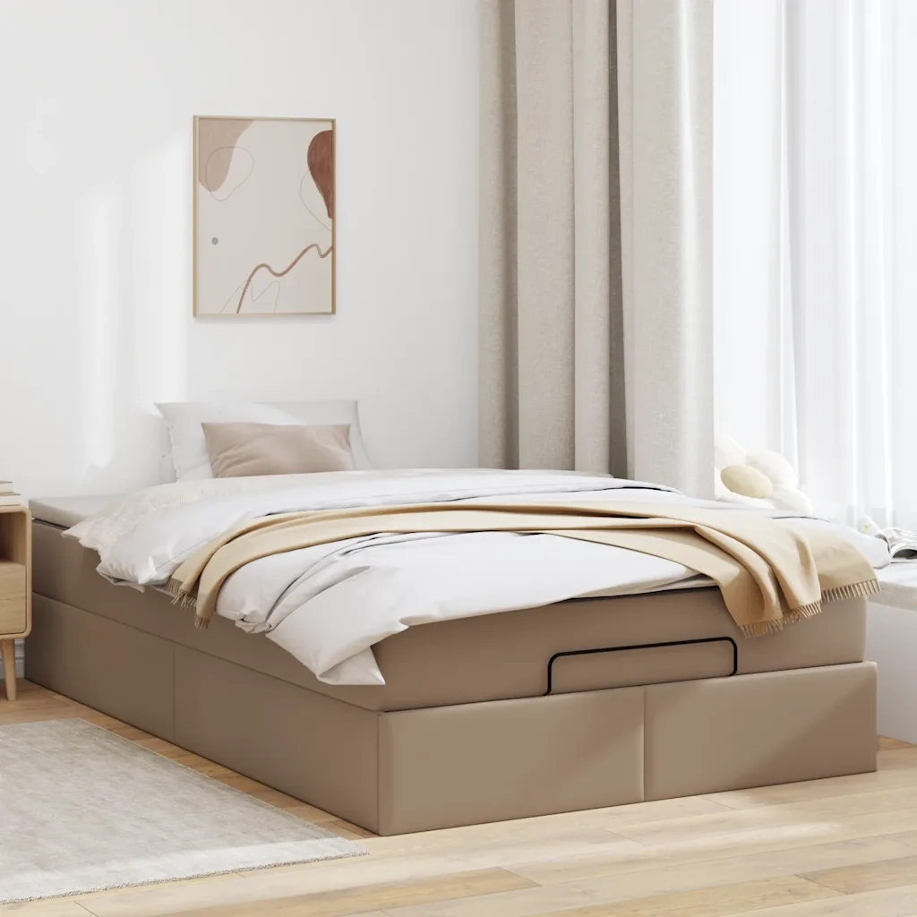 Struttura Letto Pouf con Materasso 120x190 cm Similpelle
