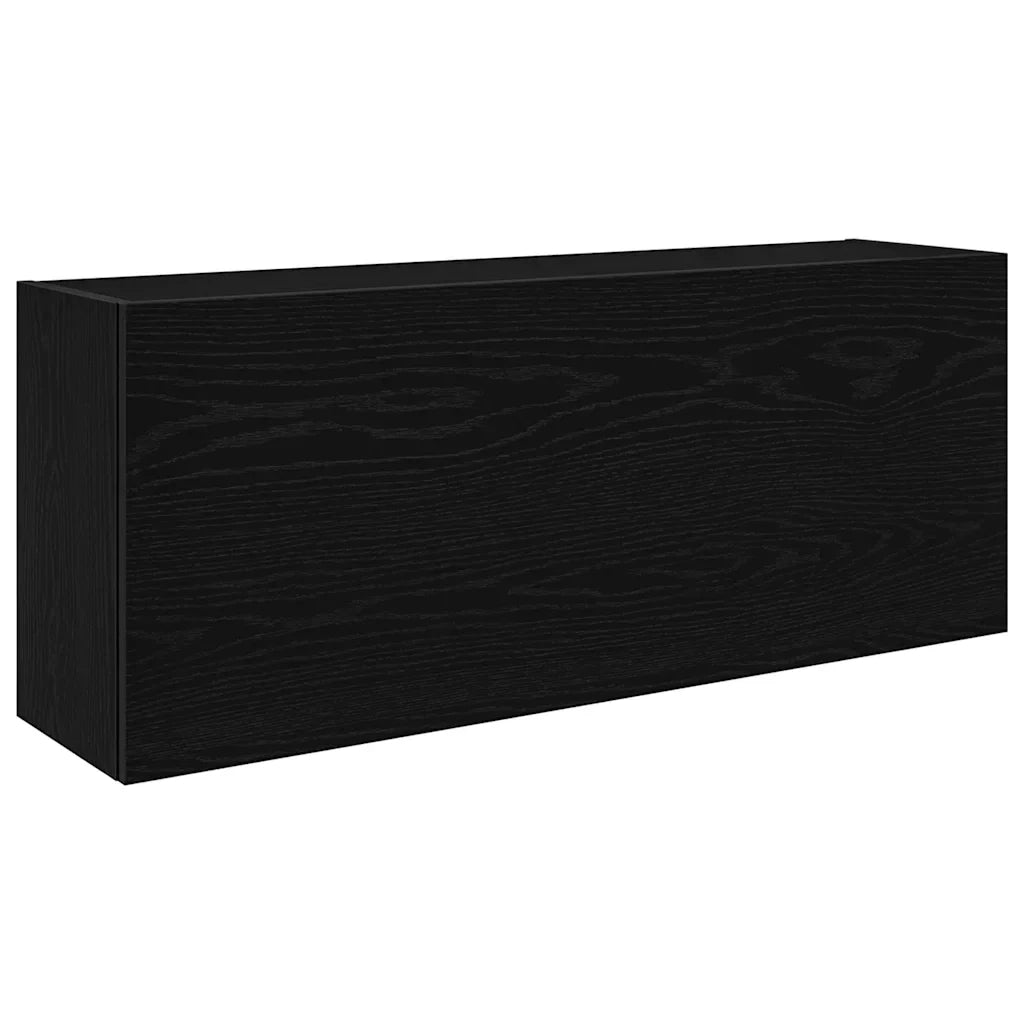 Mobiletto da bagno a parete pratico e minimalista 100 x 25 x 40 cm in legno composito nero 02_0051294