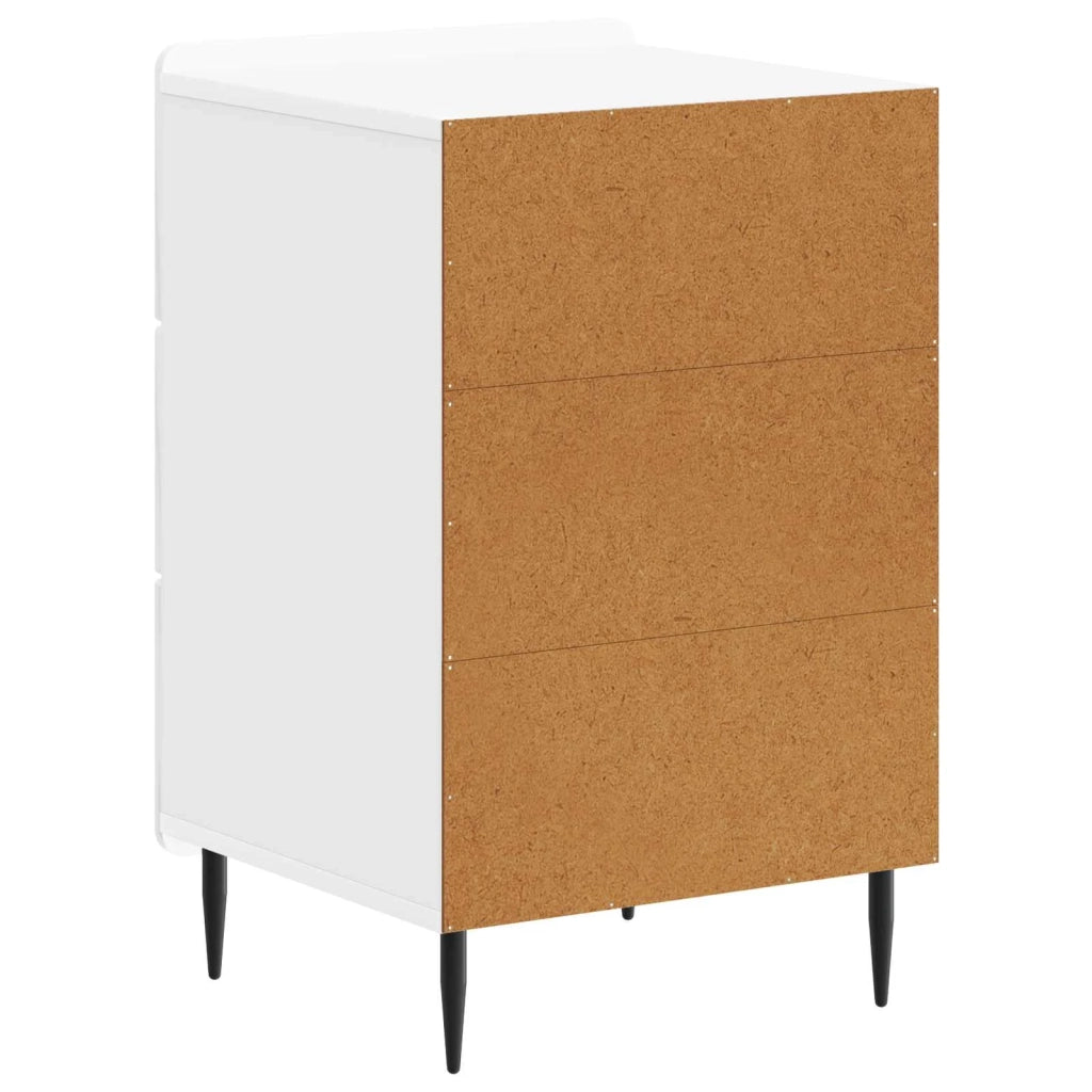 Armadio da Notte con cassetto Bianco Lucido 43x 41 x 68 cm