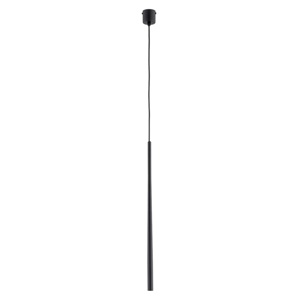 Lampada a sospensione tubo nero 1 luce G9 Carmen Alfa