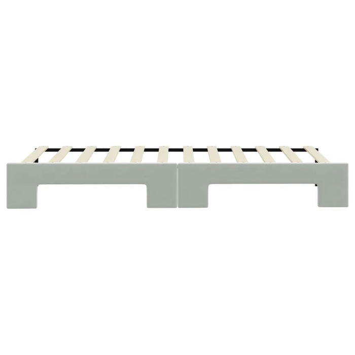 Divano Letto con Letto Estraibile Grigio Chiaro 80x200 Velluto 3196684