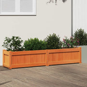 Fioriera Giardino Marrone Cera 150x31x31 cm Legno Massello Pino 837478