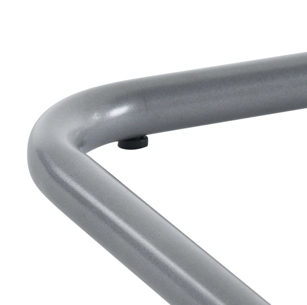 Set di 2 sedie da pranzo con braccioli integrati ergonomiche in pelle grigio