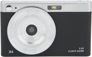 Camera Digitale per Bambini - 288 Pollici IPS HD - Videocamera per Principianti - 4K Camera per Vlogging con Autofocus - 50 MP 16x Zoom - LED Integrato - Portatile con Ricarica per Studenti - Bambini - Nero.