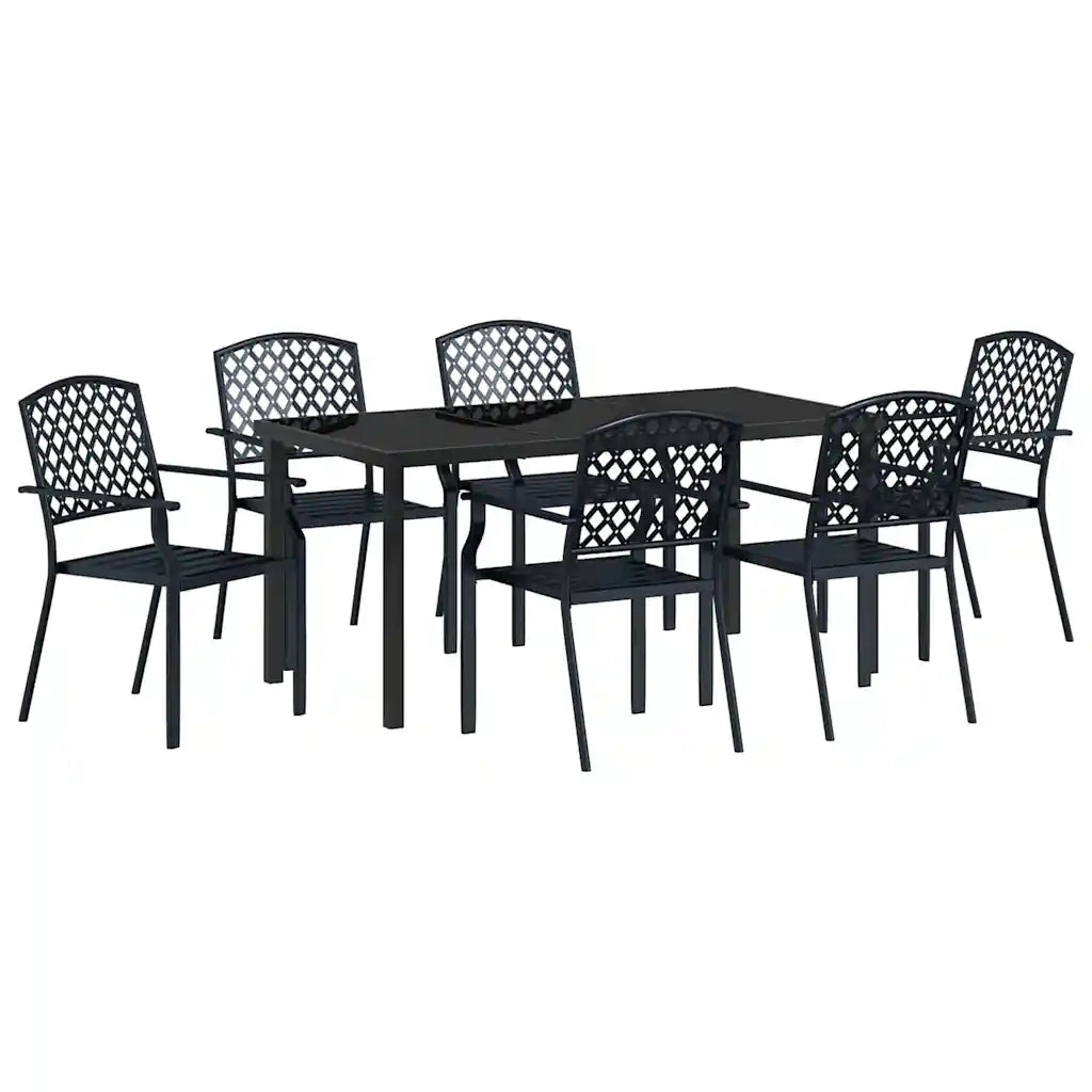 Set da Pranzo per Giardino 7 pcs Antracite 3379307