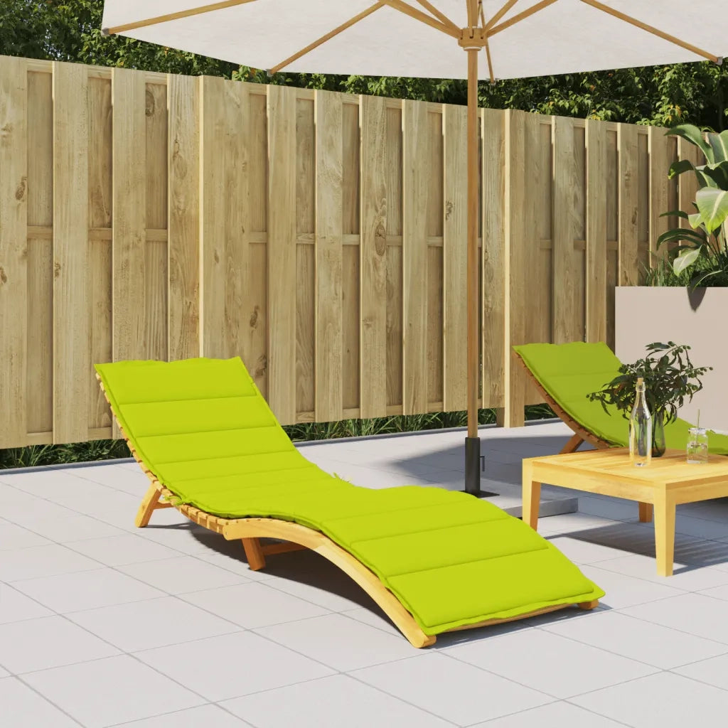Cuscino per Lettino Verde Intenso 186x58x3 cm in Tessuto Oxford 314199