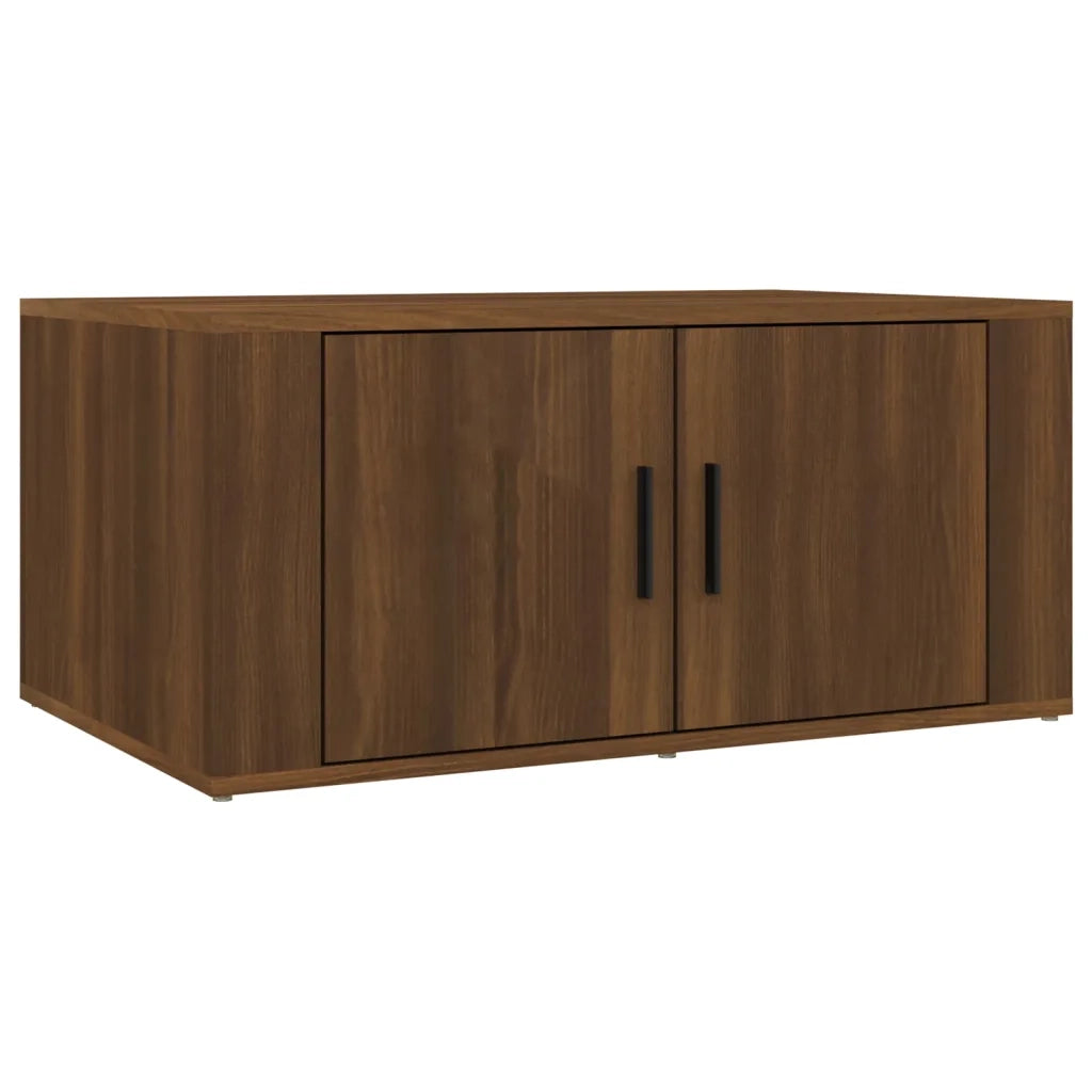 Tavolino da Salotto-Tavolino da soggiorno-Tavolo Rovere Marrone 80x50x36cm Legno Multistrato