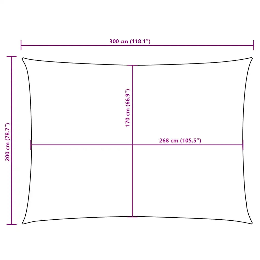 Vela Ombreggiante-Parasole a vela Oxford Rettangolare 2x3 m Nero 391012