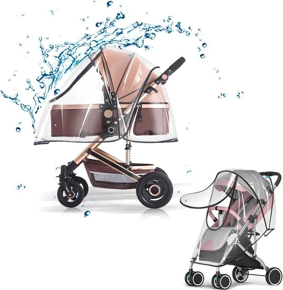 Regolabaricatore universale per bambini, ombrello per passeggino, copertura per passeggino universale, impermeabile per bambini, copertura per passeggino con chiusura a zip, per auto per bambini