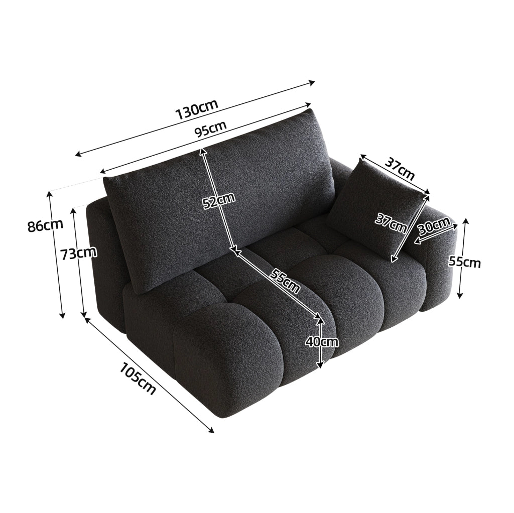 DIVANO 2 POSTI CON CHAISE A DESTRA GRIGIO SCURO IN TESSUTO