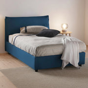 Arnaldo, Letto Piazza e Mezza Sfoderabile Made in Italy, blu