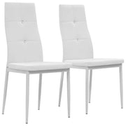 Sedie da Pranzo 2 pz Bianche in Similpelle cod mxl 22982