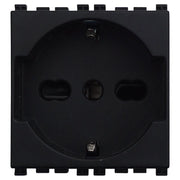 Presa Schuko 2P+T 16A Colore Nero Compatibile Con Vimar Arke