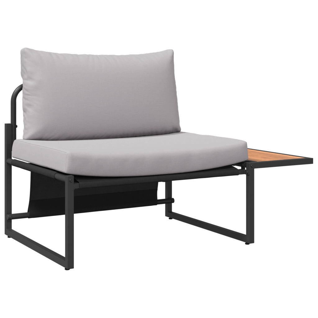 Set da Pranzo da Giardino 3 Pezzi con Cuscini Grigio Chiaro