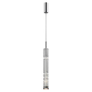 Maytoni Lampadario moderno Ordo 1 luce LED integrato cromo metallo vetro